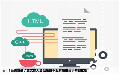 win7系统安装了韩文输入法但是用不起有哪位高手帮帮忙啊