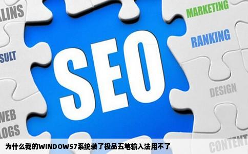 为什么我的WINDOWS7系统装了极品五笔输入法用不了