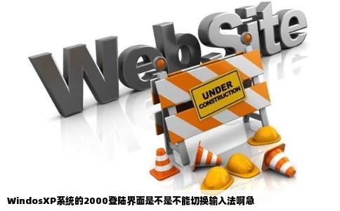 WindosXP系统的2000登陆界面是不是不能切换输入法啊急