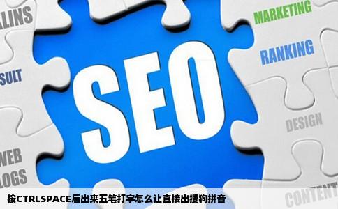 按CTRLSPACE后出来五笔打字怎么让直接出搜狗拼音