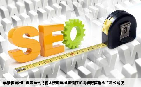 手机恢复出厂设置后讯飞输入法的逗图表情在企鹅和微信用不了怎么解决