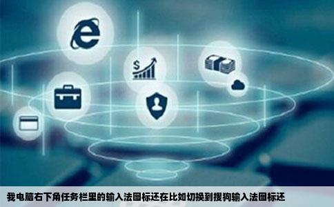 我电脑右下角任务栏里的输入法图标还在比如切换到搜狗输入法图标还