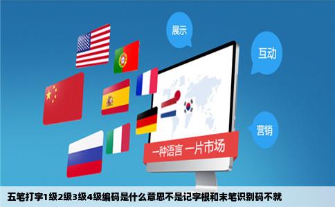 五笔打字1级2级3级4级编码是什么意思不是记字根和末笔识别码不就