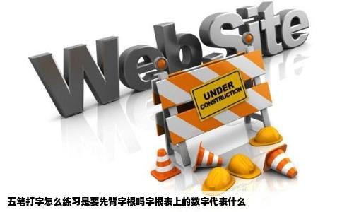 五笔打字怎么练习是要先背字根吗字根表上的数字代表什么