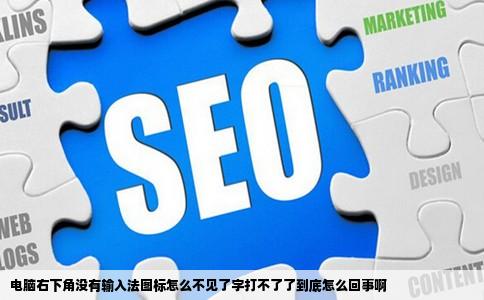 电脑右下角没有输入法图标怎么不见了字打不了了到底怎么回事啊