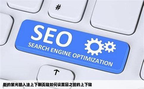 新的紫光输入法上下翻页键如何设置回之前的上下键