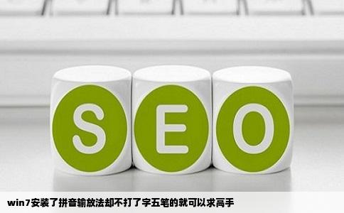 win7安装了拼音输放法却不打了字五笔的就可以求高手