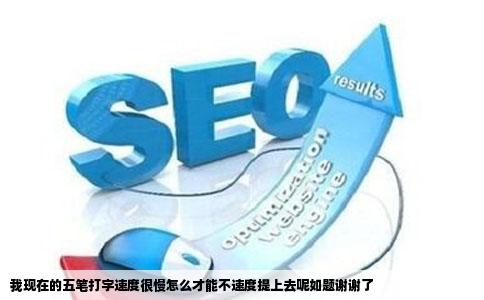 我现在的五笔打字速度很慢怎么才能不速度提上去呢如题谢谢了