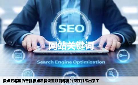极点五笔里的智能标点怎样设置以前都用的现在打不出来了