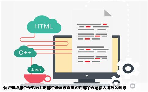 有谁知道那个在电脑上的那个语言设置里边的那个五笔输入法怎么删除